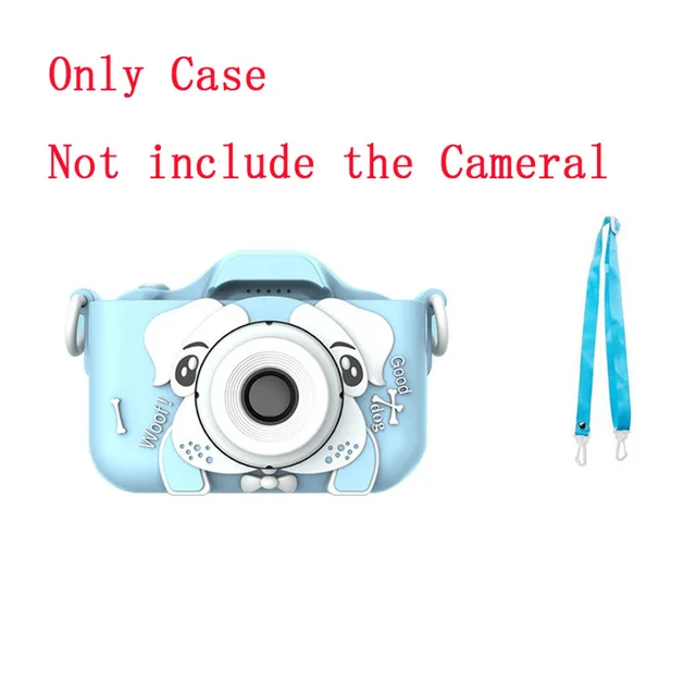 Children Kids Camera Educational Toys for Baby Gift Mini Digital Camera 1080P Projection Video Camera with 2 Inch Display Screen Blue Dog Case Only