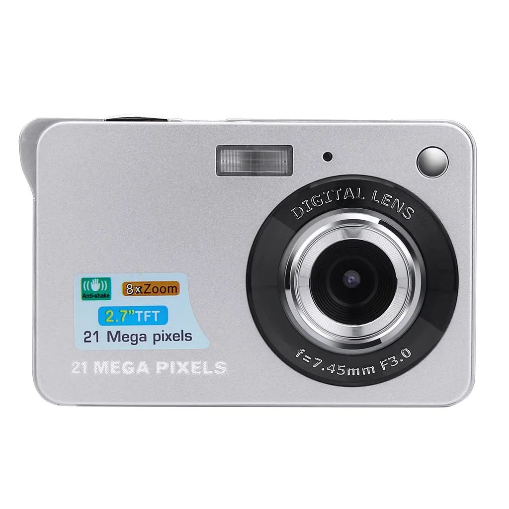 Цифровая камера 2.7HD экран Цифровая камера 18/21MP анти-встряхивание распознавание лица Видеокамера США/ЕС/Великобритания/Австралия - Цвет: White 18MP