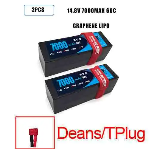 DXF Lipo 4S аккумулятор жесткий чехол 14,8 V 7000mAh 60C 120C AKKU для 1:8 1:10 RC автомобиль E Багги Truggy Грузовик Лодка вертолет Квадрокоптер - Цвет: 2PCS7000HARDDEANS