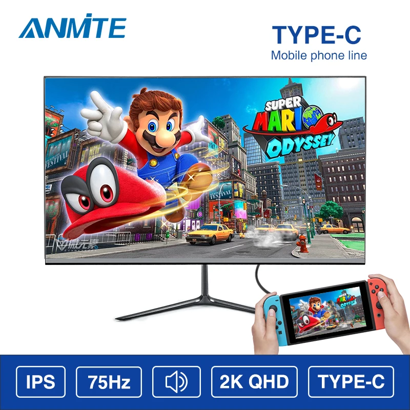 Anmite LCD ǻ  , 24 ġ, 2K, 2560*1440 QHD,  Ps4, 75HZ  ġŲ IPS ȭ