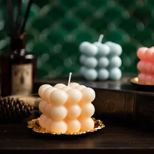 South Korea INS Scented Candles Small Family Decoration Ornaments Photo Props Bean Milk Rubik's Cube Candles