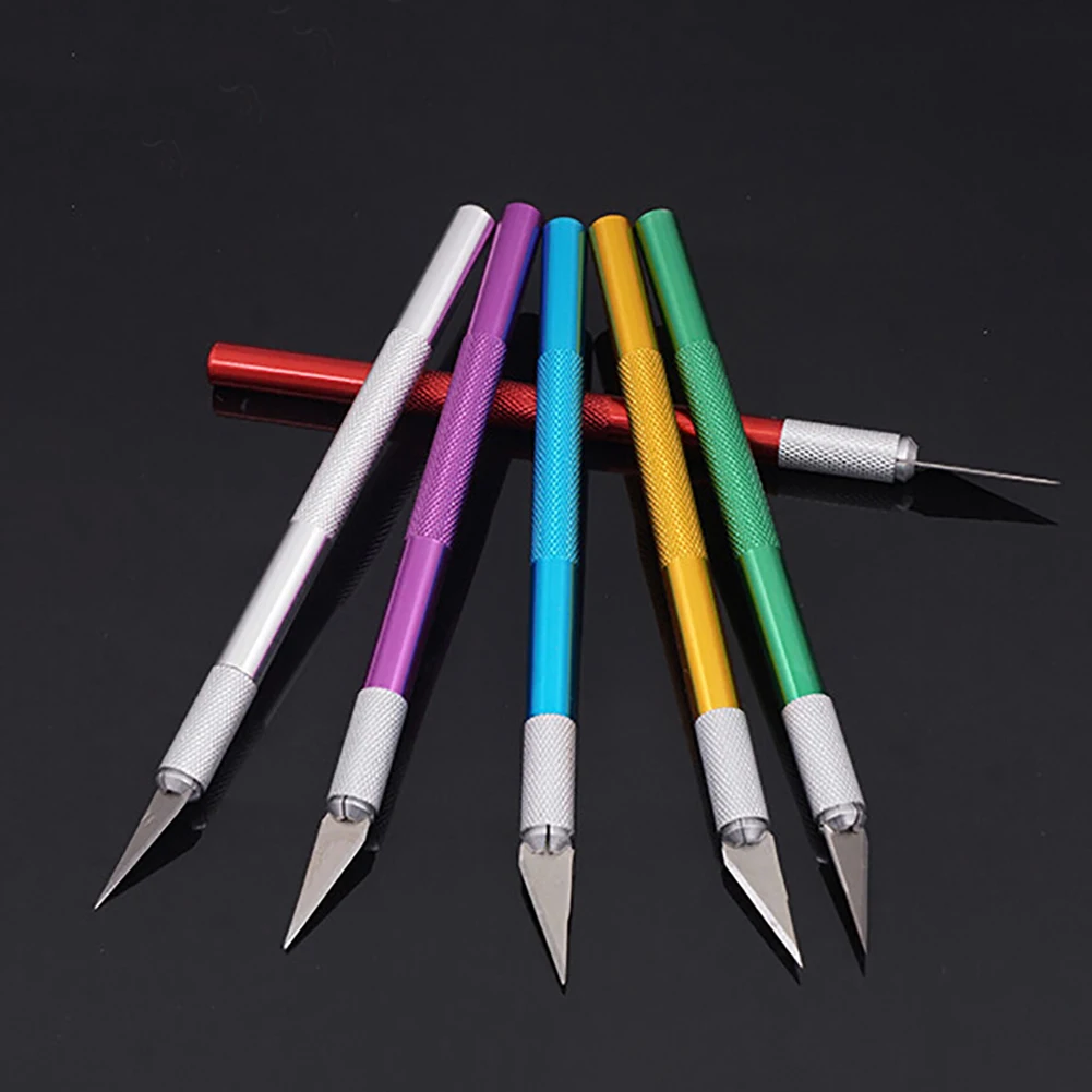 Metal Scalpel Knife Blades Non-slip Cutter Engraving Craft Knives Blades for Mobile Phone Laptop PCB Repair Hand Tools