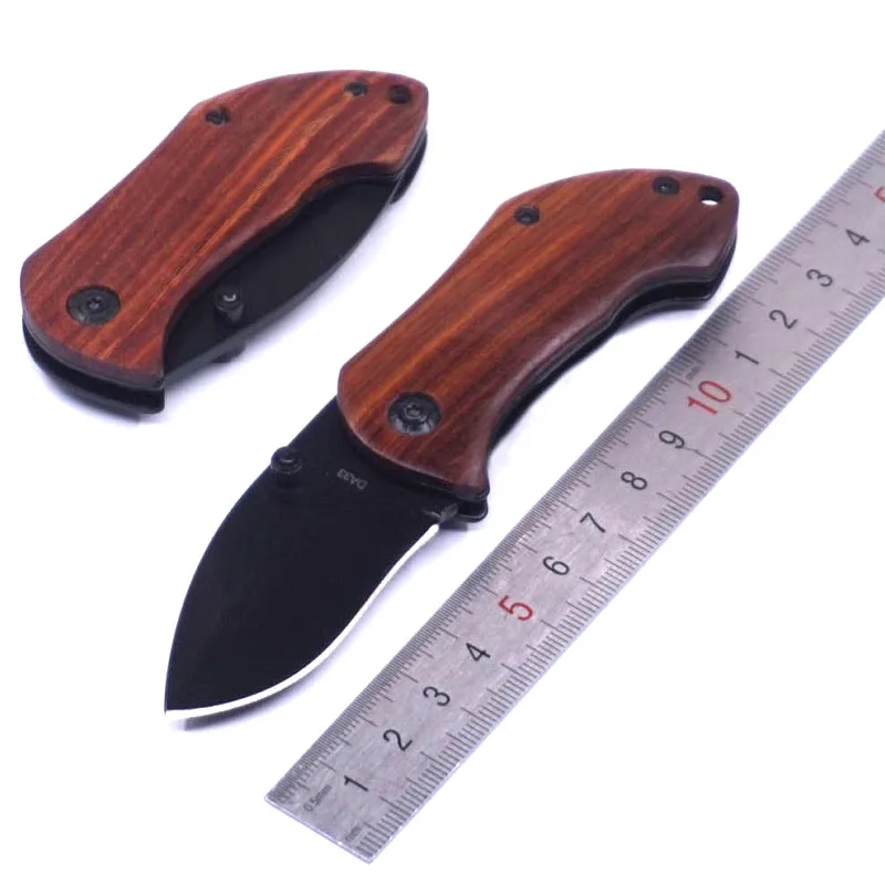 Маленький складной тактический нож, нож для выживания на открытом воздухе, походные боевые охотничьи карманные ножи с деревянной ручкой, многофункциональные инструменты для защиты