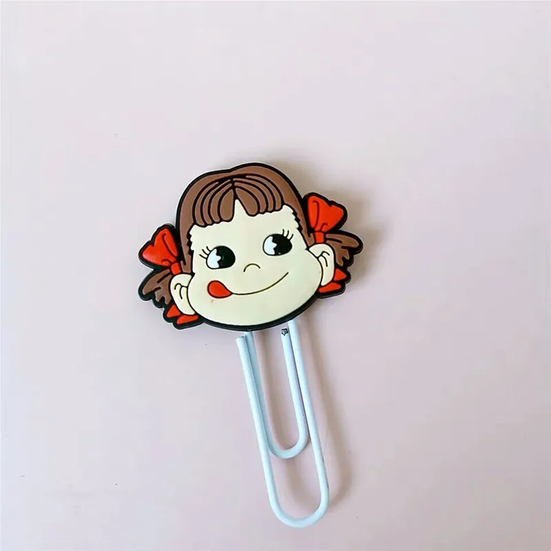 10pcs Milk girl Новинка, 10 шт./партия, мультяшный каваи, Улица Сезам, собака, молоко, девочка, бумажный зажим, милый авокадо, свинья, металлическая Закладка, декоративные зажимы, канцелярские принадлежности - Цвет: 10pcs Milk girl