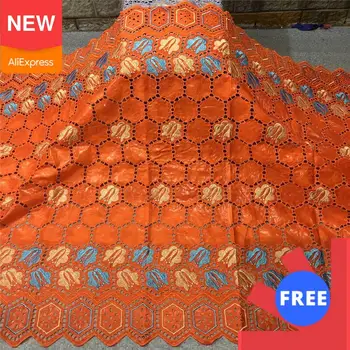 

5yards bazin brode african bazin riche orange cotton embroidered basin fabric high quality bazin broder with stones BL359