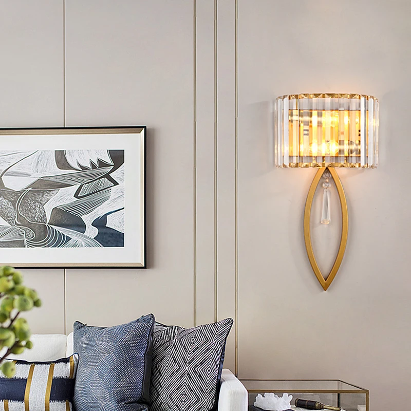 Gold Aisle Entrance Crystal bottom Tear Drop Wall Light 2 Gold Aisle Entrance Crystal bottom Tear Drop Wall Light 2