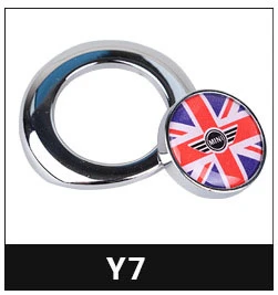 Blue red for mini 1 Для mini cooper clubman countryman R55 R56 R57 R58 R59 R60 R61 кнопка запуска наклейка Юнион Джек черная рамка инерционные аксессуары - Название цвета: Blue red for mini 1