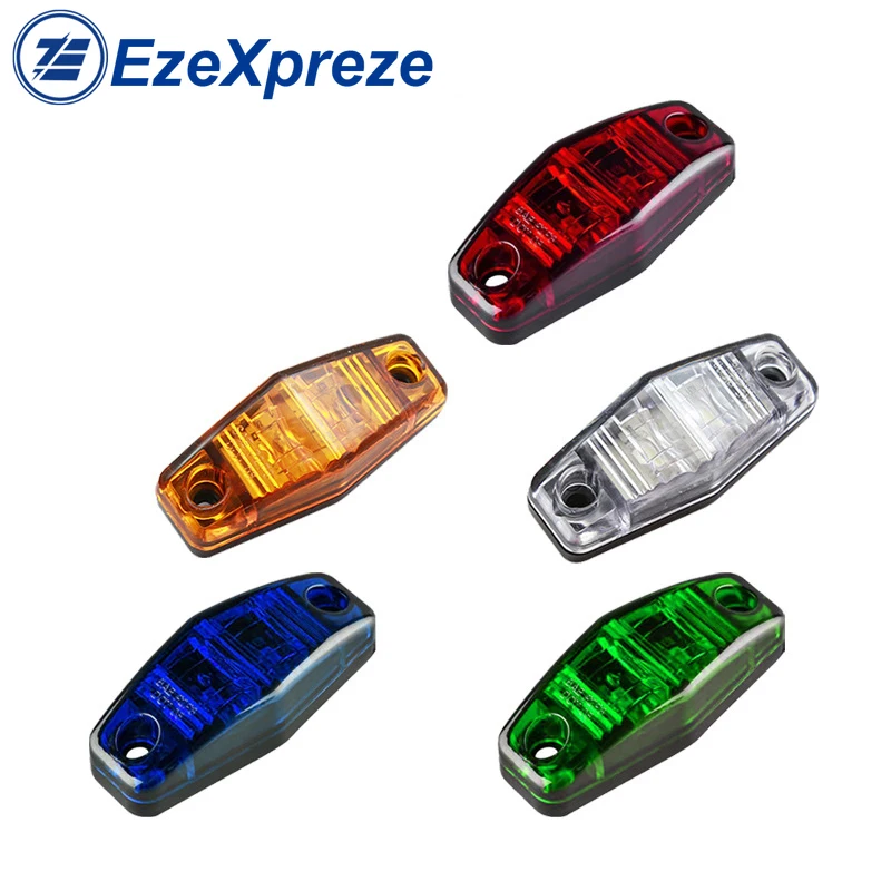 

2pcs/set 12V Car LED Side Marker Light Lamp 2.5 Inch Clearance Red Blue Amber Truck Side Indicator Turn Trailer