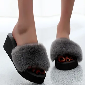 

Women Summer Shoes Beach Non-Slip Slip-on Open Toe Slippers Wedge Heel Warm Slippers Shoes Outdoor zapatos de mujer @C04