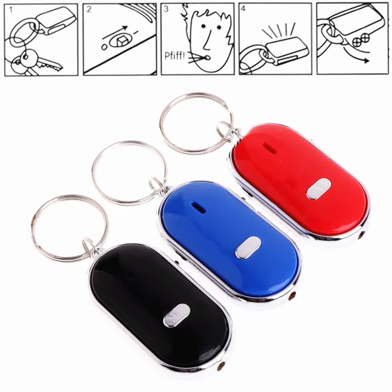 

Anti-lost Keychain Key Whistle Finder Flashing Remote Kids Key Bag Wallet Locators Child Alarm Reminder Phone Find Anti-theft