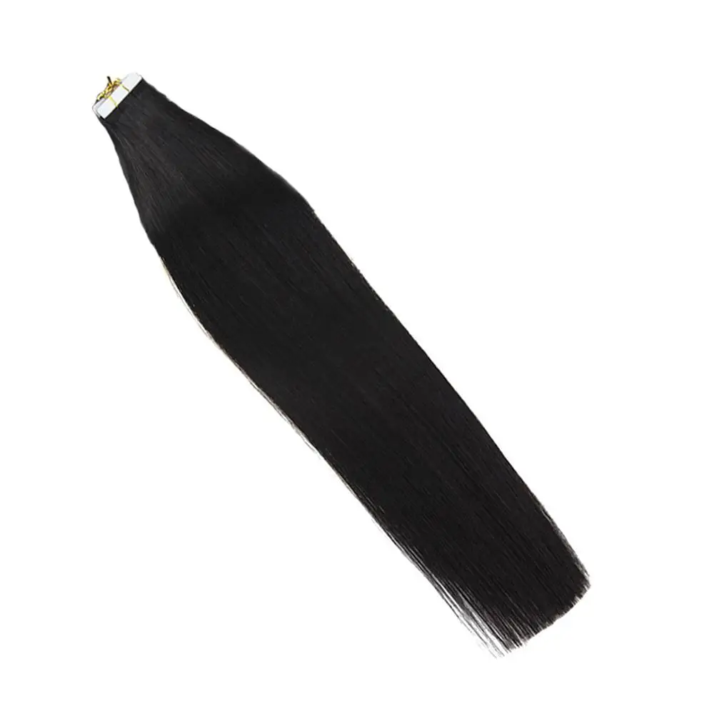 Natural Black 1B VeSunny волосы для наращивания на ленте, машинка для наращивания, Remy, натуральные человеческие волосы, гр/шт, черный, коричневый, блонд, чистый цвет, 10 шт., 20 шт., 40 шт - Цвет: Natural Black 1B