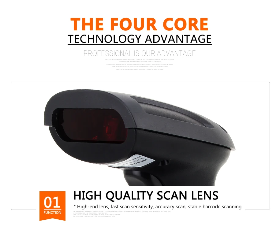 Scanner de Código de Barras sem Fio e Varredor Handheld do Código de Barras do Laser Varredura de Alta Velocidade para Pos e Inventário f2 7 Scanner de código de barras sem fio