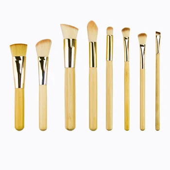 

8Pcs Bamboo Handle Makeup Brushes Set Concealer Lip Sculpting Brush Kit Powder Foundation Eyeshadow Cosmetic Beauty Make Up Tool