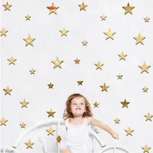 Kay Star пятиконечная звезда Зеркальная Наклейка 3D стикеры Настенные акриловые зеркальные настенные стикеры s