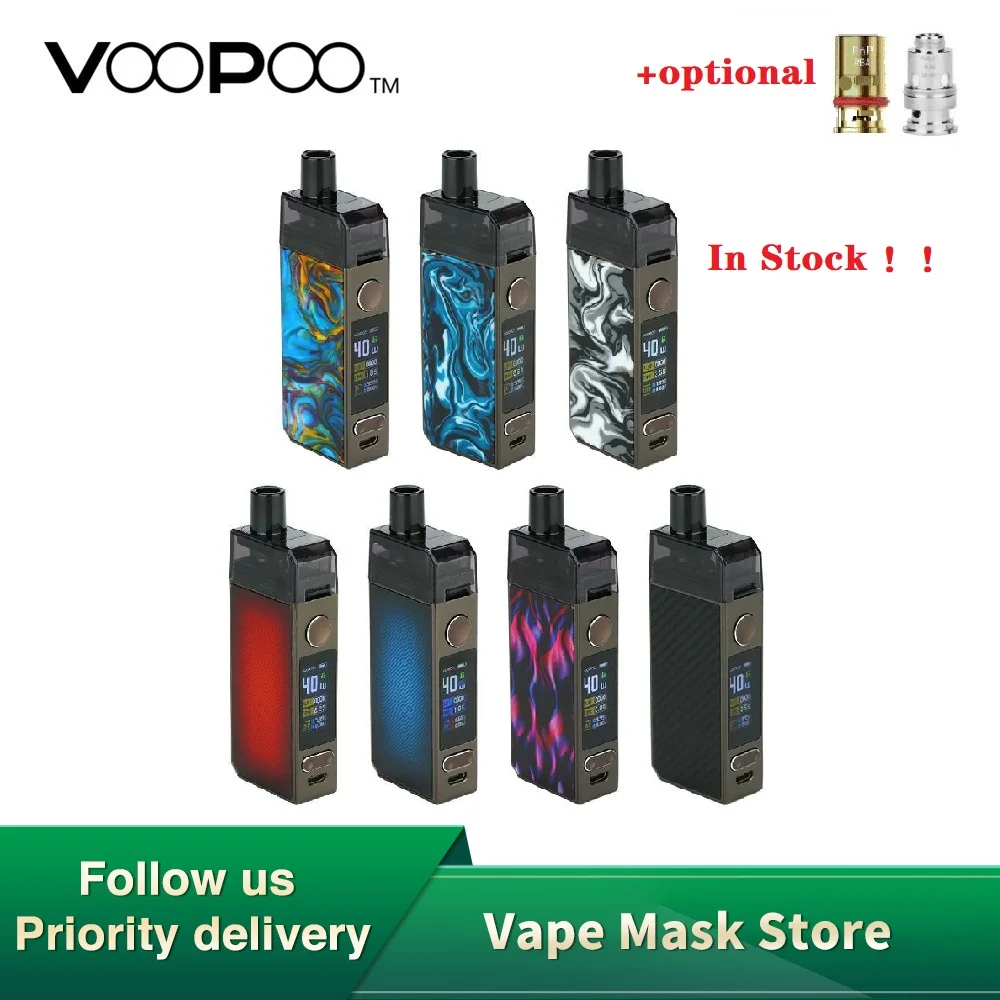 Оригинальный комплект VOOPOO NAVI Pod аккумулятор 1500 мАч и 3 8 мл 0.6ohm RBA катушка 0.8ohm PnP