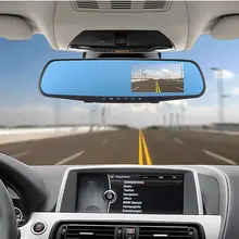 Автомобильный видеорегистратор с двумя объективами HD 4,3 дюйма, видеорегистратор, автомобильное переднее зеркало заднего вида, цифровой видеорегистратор, видеорегистратор с защитой от рассеивания