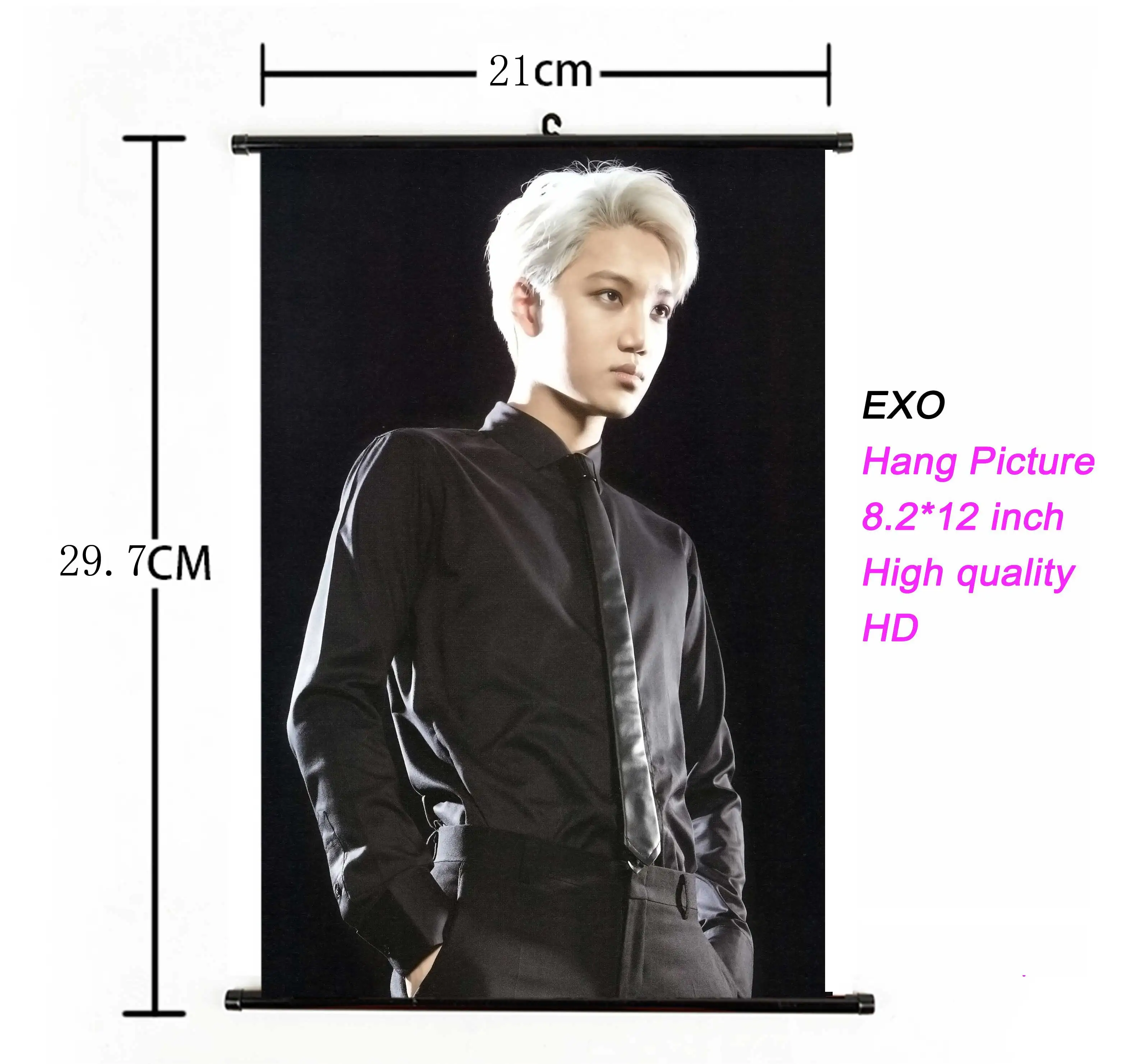 K-pop EXO альбом Висячие картины фото плакат ткань 21*30 см Высокое качество Kpop EXO Висячие Плакаты для поклонников Подарочная коллекция