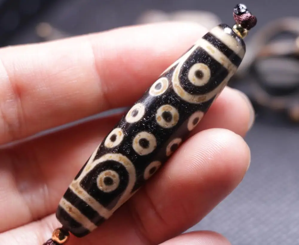 Unique Magic Power Tibetan Old Agate 21 Eye Master Symbol dZi Bead Totem Pendant From LKbrother Sauces Toq Quality | Украшения и