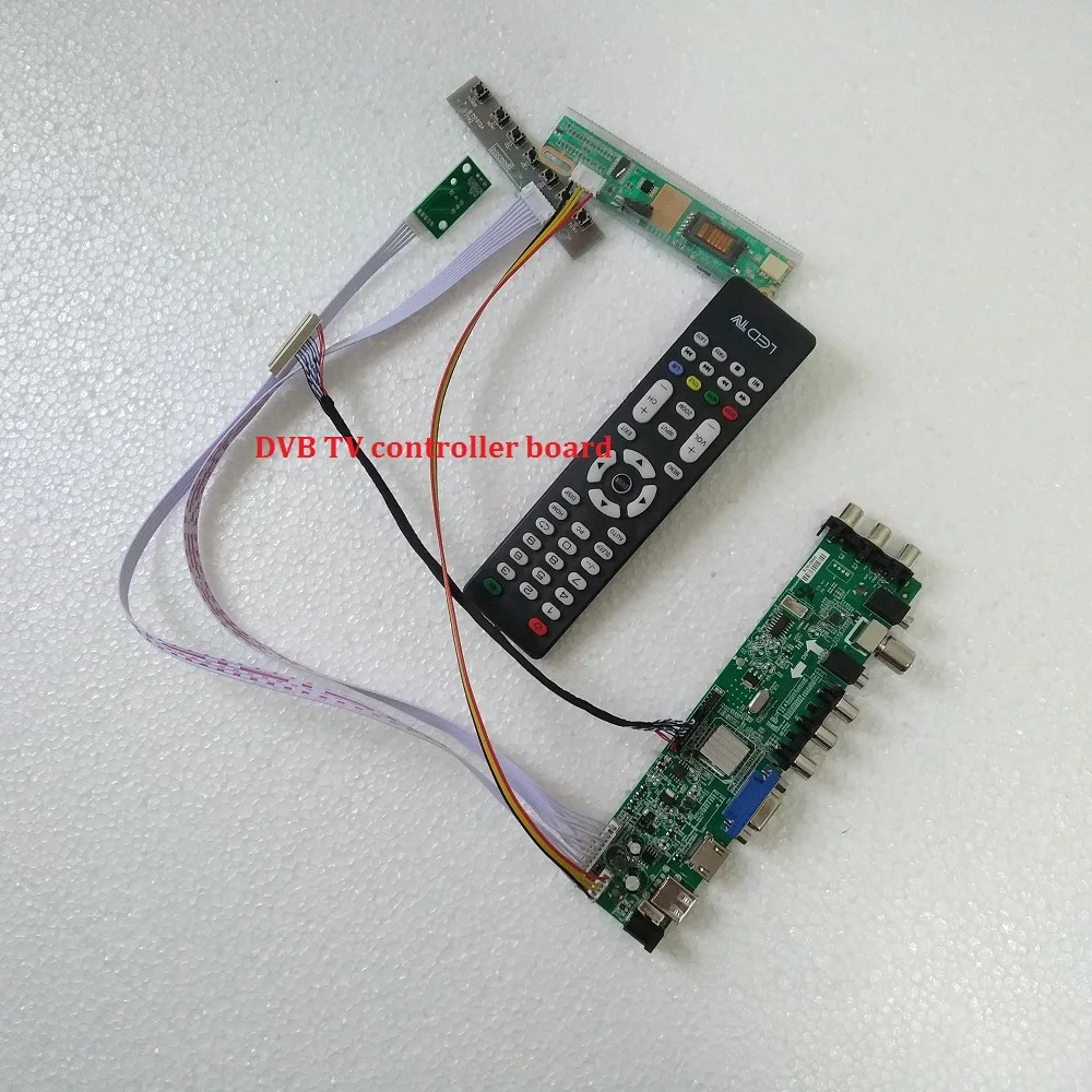 Комплект для LTN154X1-L02/LTN154AT01 DVB-C DVB-T ТВ плата контроллера 30pin HDMI VGA Цифровой USB AV 1 CCFL ЖК-панель 1280X800 15,4"