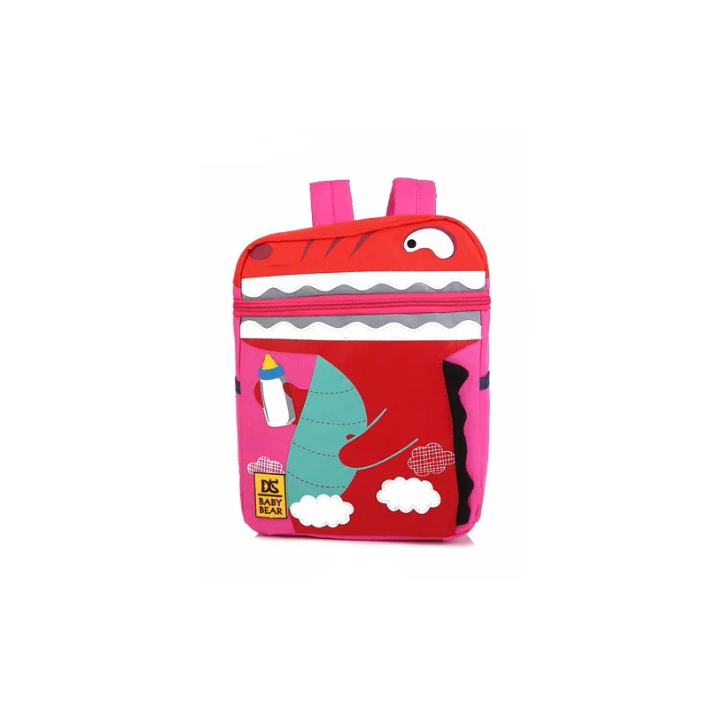 Школьный рюкзак с рисунком для мальчиков и девочек, сумка на шнурке из крокодиловой кожи, Студенческая сумка для книг, детская школьная сумка - Цвет: Розовый
