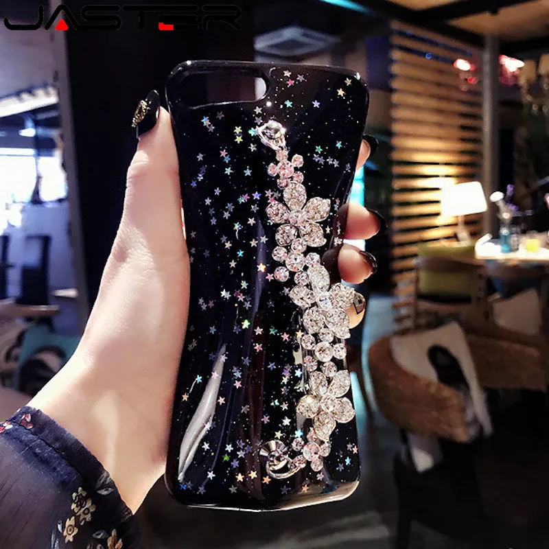 

JASTER fashion diamond rose pattern phone case for Samsung galaxy s7 edge s8 s9 s10 lite plus NOTE 8 9 phone case
