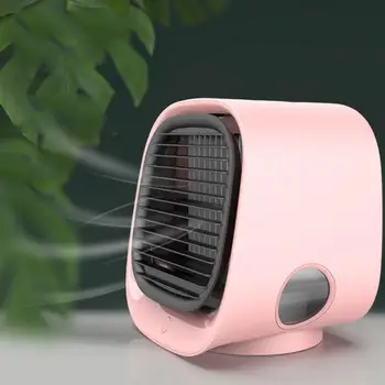 

Mini Cooling Fan Humidification Air Conditioning Fan USB Air Cooler with Colorful Night Light Ventilador