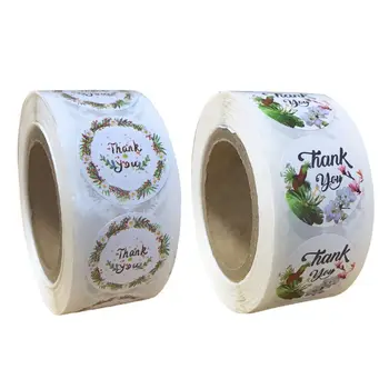 

2500pcs Wreath Thank You Stickers 1inch for Wedding Favors Handmade Envelope Stationery Seal Label