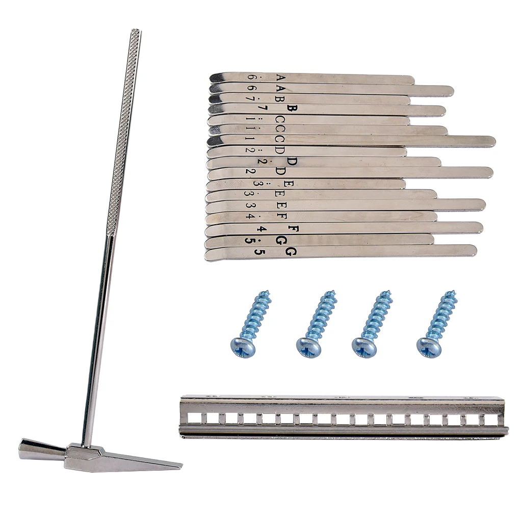 

1 Set DIY 17 Note Kalimba Thumb Piano Steel Keys with Tuning Hammer