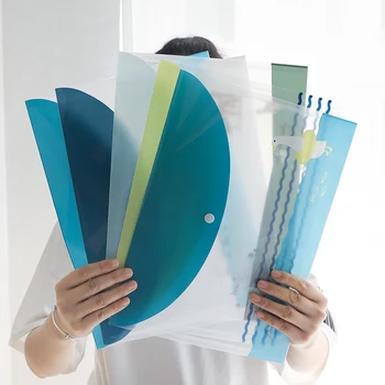 

8PCS Environmental A4 File Bag Transparent Information Bag Student Office Business Waterproof Folder Filing Products