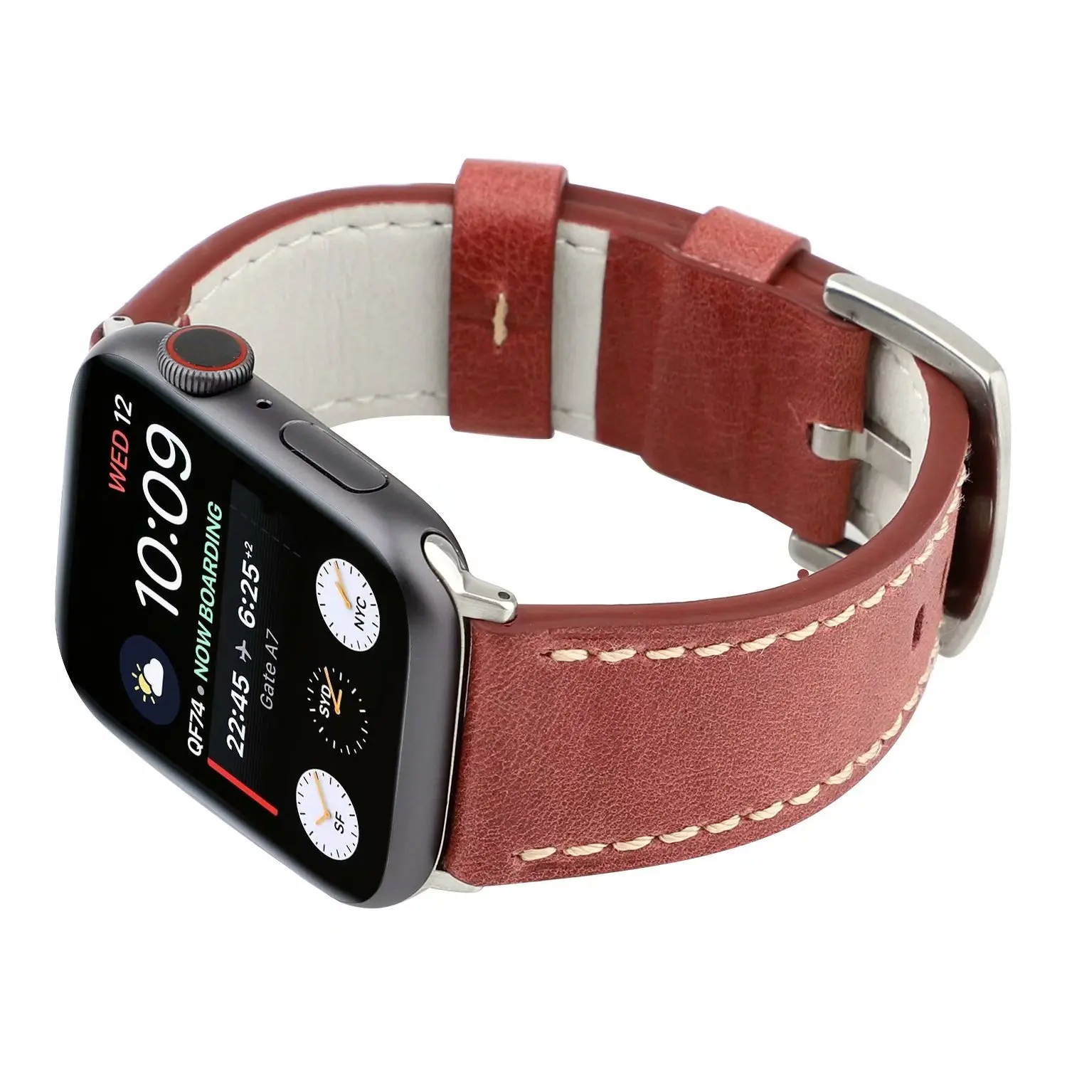 Ремешок из телячьей кожи для Apple Watch 38 мм 42 мм серия 5 4 3 2 1 браслет ремешок для iwatch полосы 40 мм 44 мм аксессуары