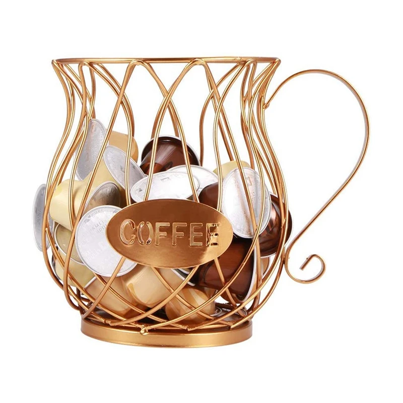 Cestello Portaoggetti Per Capsule Di Caffè, Portaoggetti Da Cucina Da Appoggio Per Tassimo,Nespresso,Dolce-Gusto