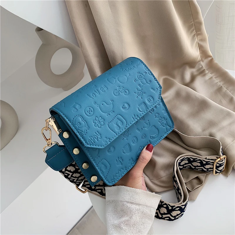 

Luxury Pu Leather Crossbody Bags For Women 2019 Nwe Small Shoulder Messenger Bag Fashion print Design Female Travel Handbags