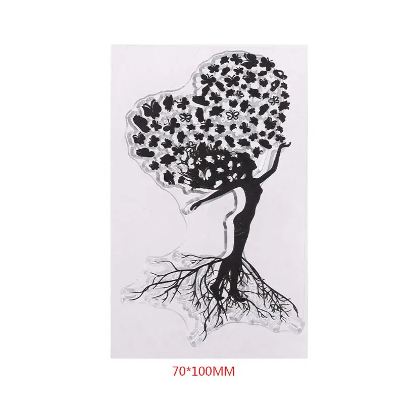Heart Tree of Life Silicone Clear Seal Stamp DIY Scrapbooking Embossing Photo 634E