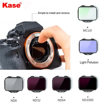 

Kase Clip-in Camera Filters Built-in MCUV/ND1000/ND64/Light Pollution Night Filter for Sony A7R4/A7III/A7RIII/A7R/A7/A9 Camera