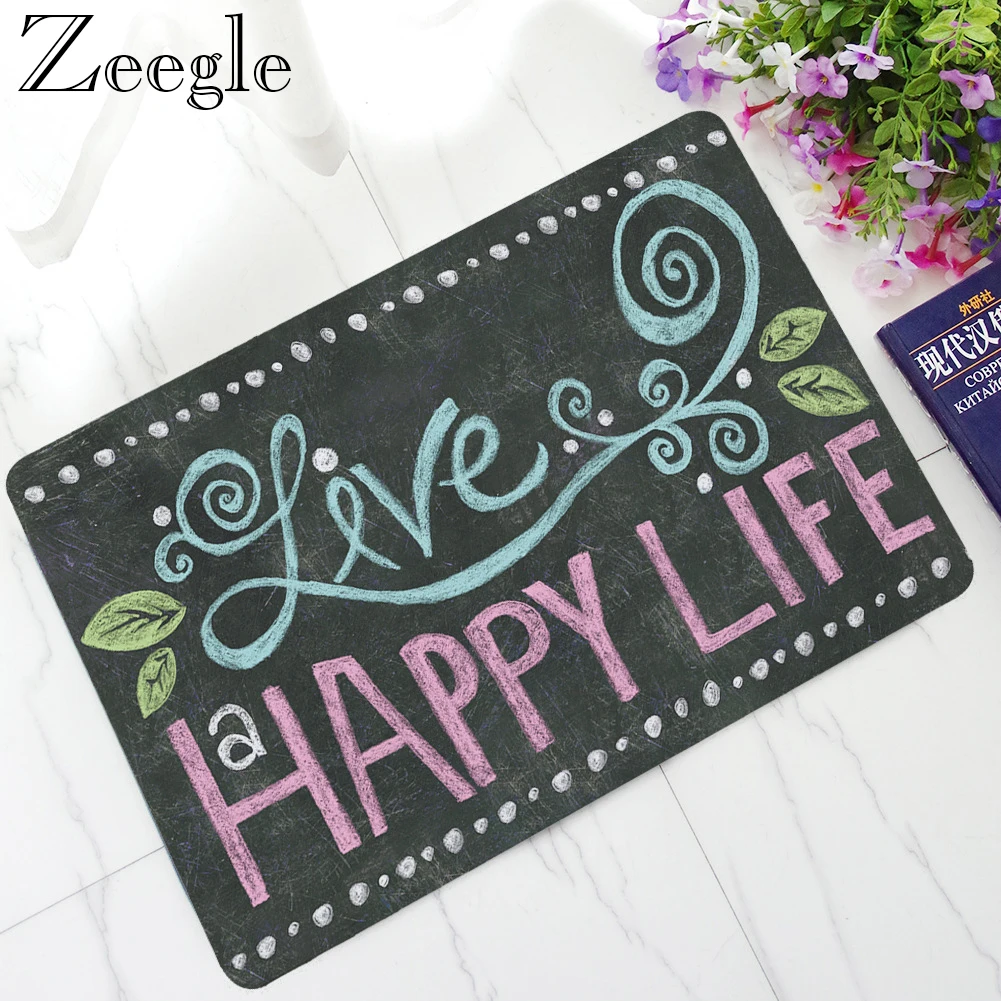 Резиновый напольный коврик Zeegle нескользящий кухонный ковер водонепроницаемый