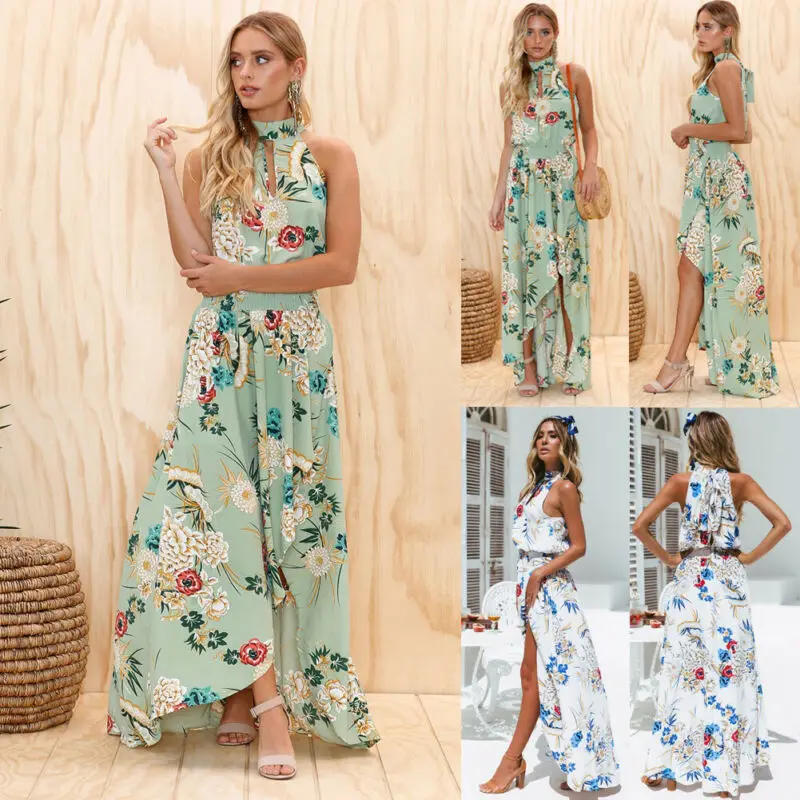 green floral sundress