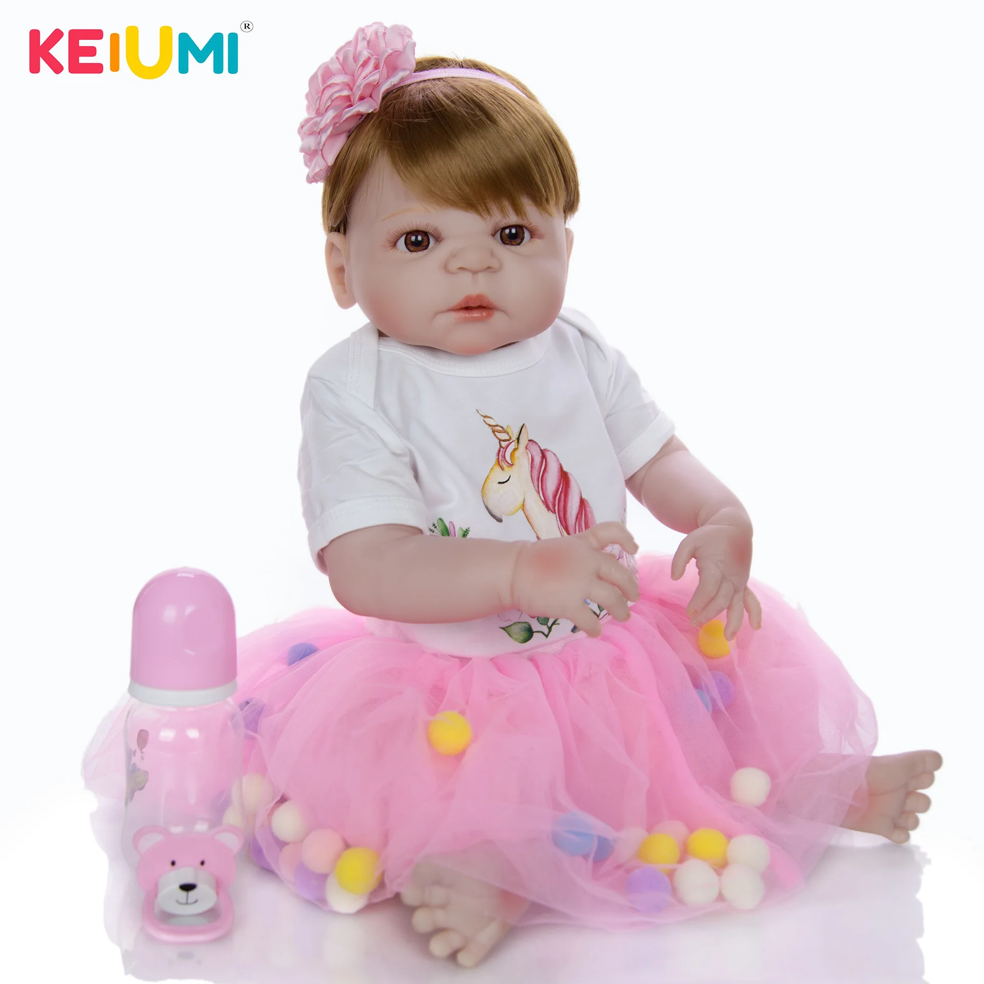  Keiumi Reborn Baby Doll 23-Inch 57 Cm Model Infant All Silica Gel GIRL'S