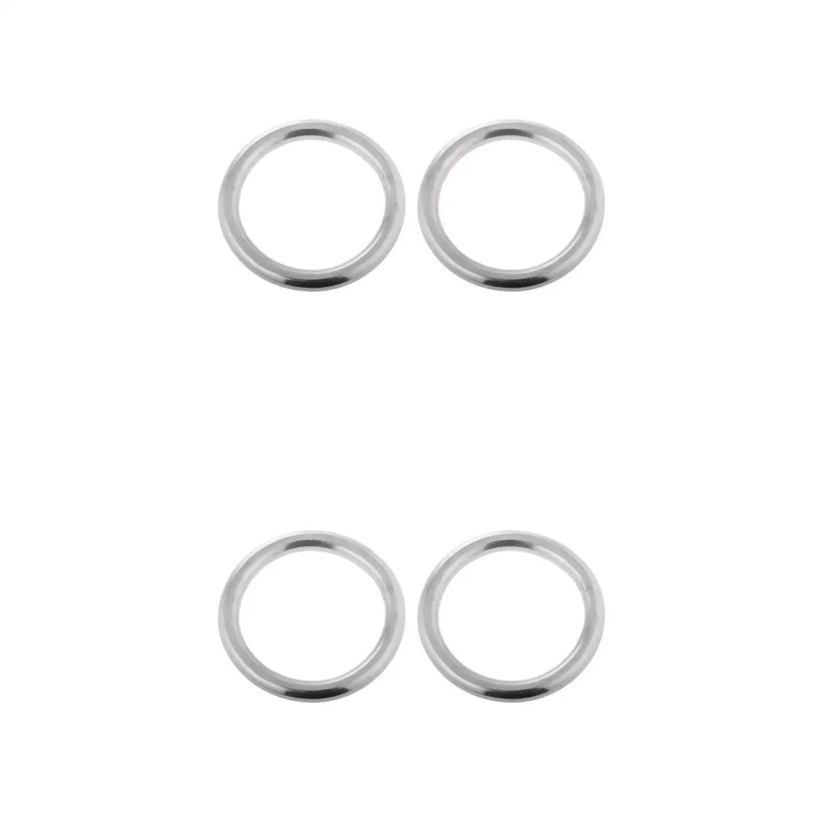 2 пары металлических колец из нержавеющей стали 1,8 ''(внутренний диаметр) x0.24''(диаметр проволоки