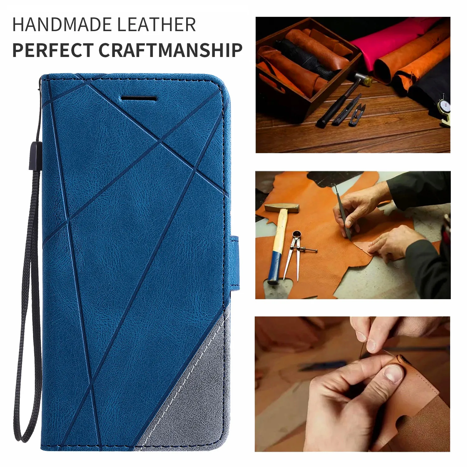 Luxury Magnetic Flip Wallet Case For OPPO A9 A8 A31 A53 2020 A52 Reno 4 Pro Realme 5 6 Pro 7i C11 C15 Leather Holder Stand Cover - 2