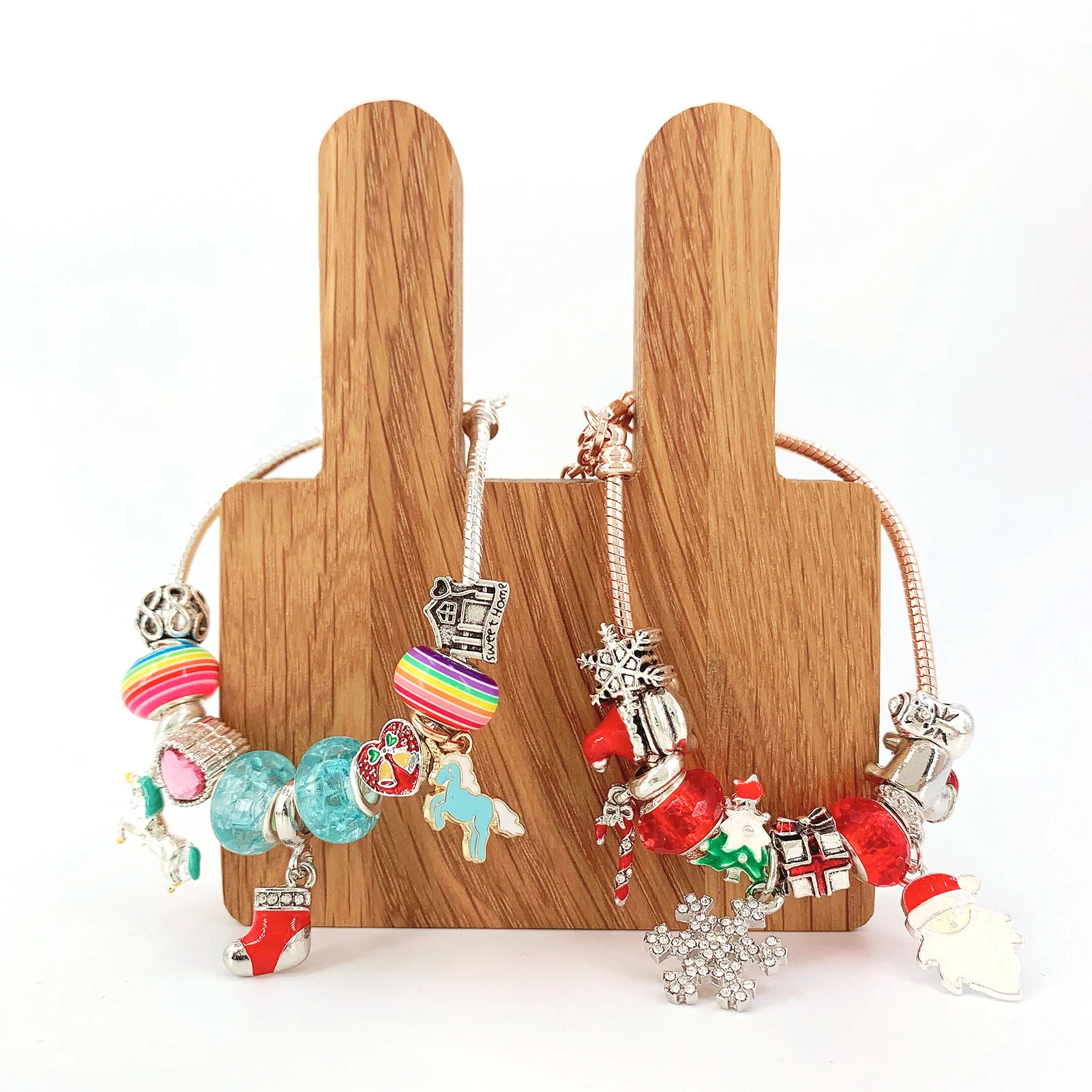 Advent Calendar Kids Christmas 24 Days Countdown Calendar Toys Christmas Charm DIY Bracelet Necklace Making Kit For Girls J