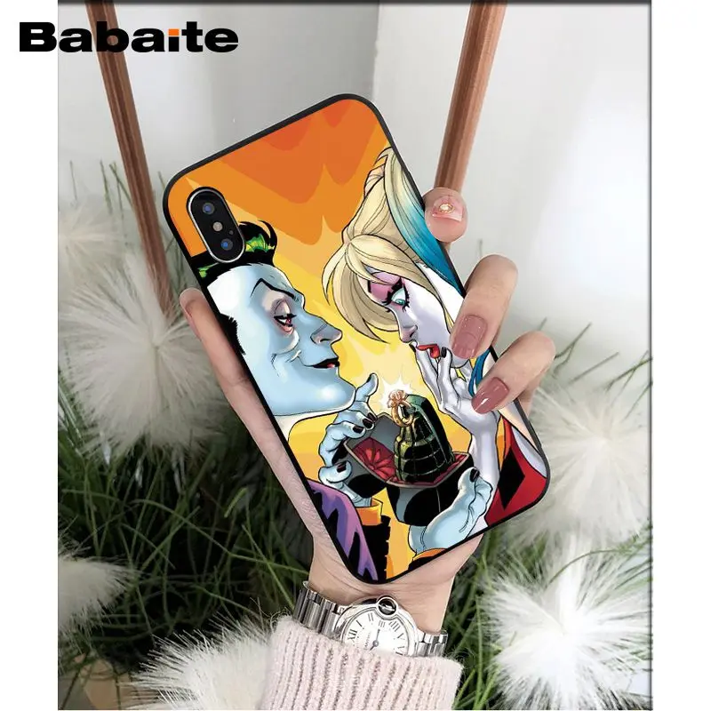 Babaite Harley Quinn отряд самоубийц Джокер подмигивание мягкий чехол для телефона для iPhone11 8 7 6 6S Plus 5 5S SE XR X XS 11 pro Coque Shell - Цвет: A13