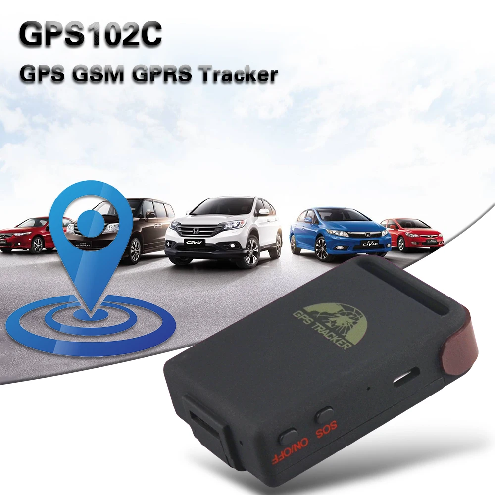 Автомобильный gps трекер gps 102C TK102C для автомобиля gps LBS отслеживание местоположения в реальном времени Высокая точность отслеживание локатор SOS оповещение о движении