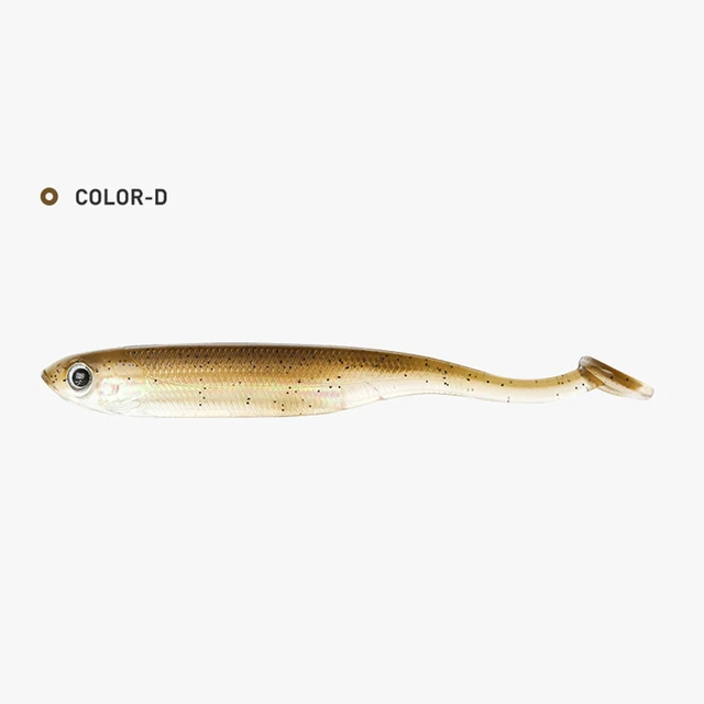 B&U 10cm 12.8cm Fishing Soft Bait T Tail fish artifical bait Fishing Lures Rainbow Color Sequin Swing Fishing Spinner Bait DARK BROWN