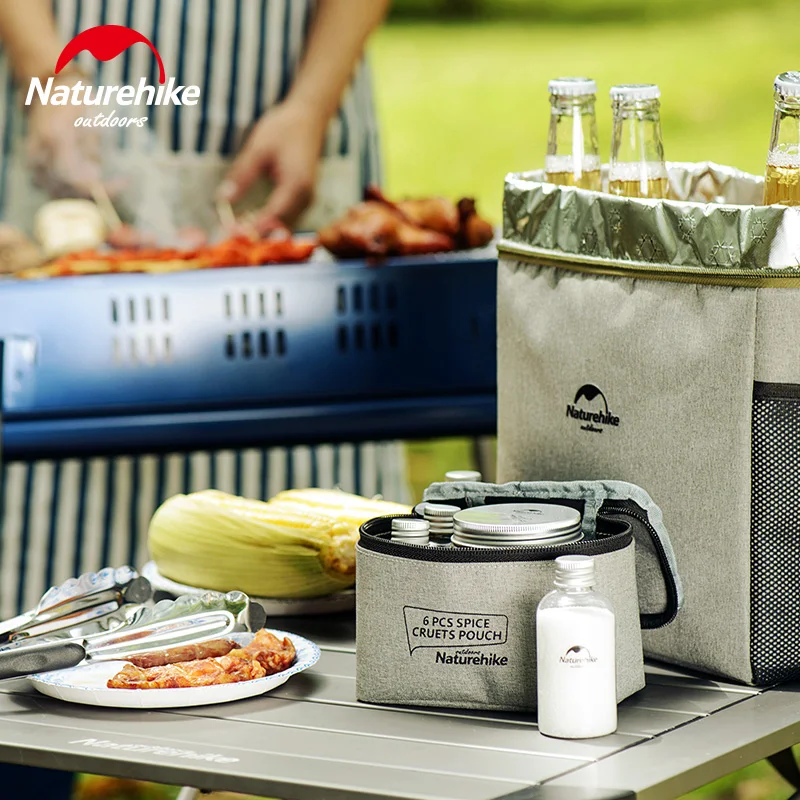 Seasoning Jar Naturehike Camping Seasoning Jar Portable Outdoor Kitchen Barbecue Cruets Spice Set Bottles Camping Supplies