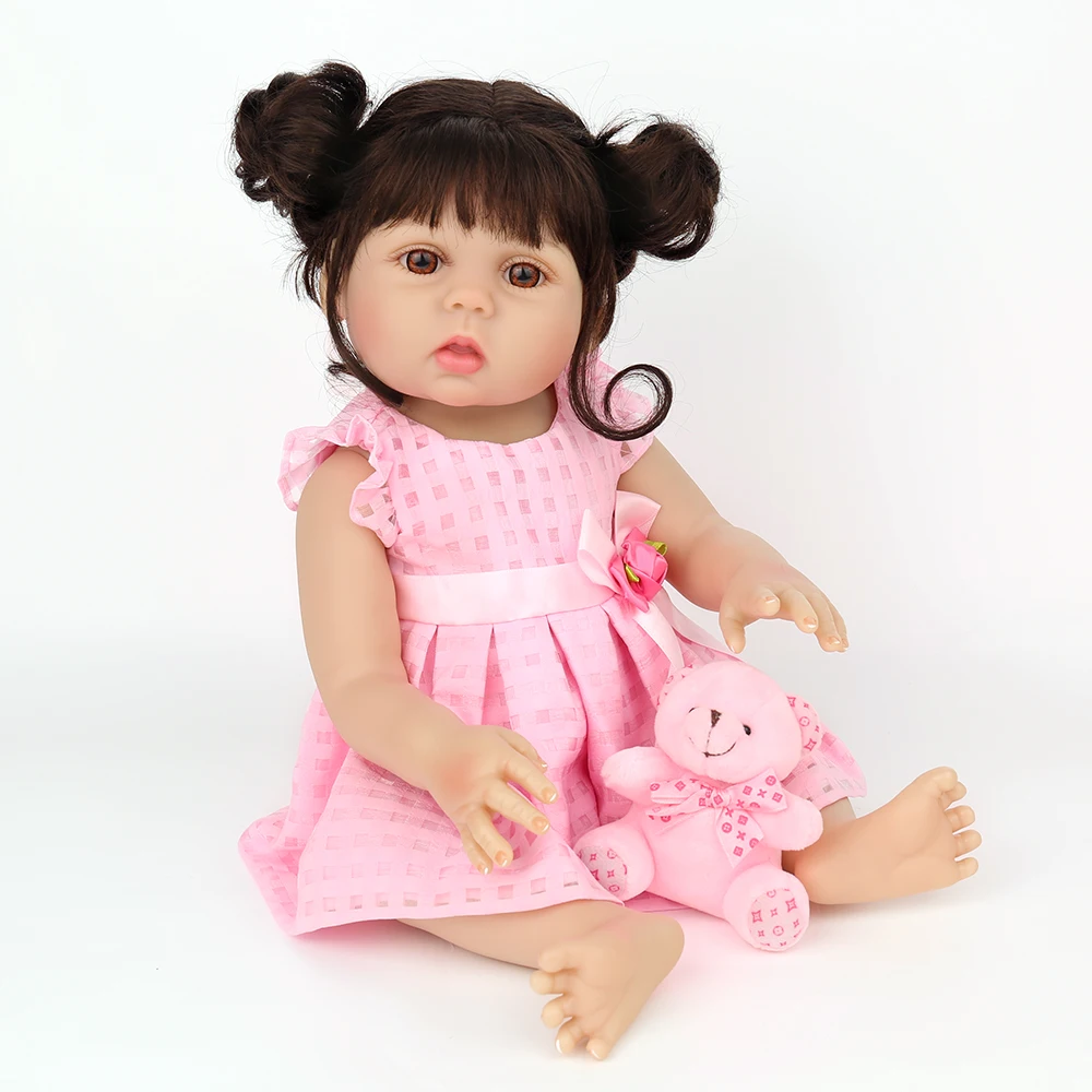 NPKDOLL boneca Кукла реборн игрушки силиконовые 18 дюймов reborn baby doll восхитительные реалистичные boneca reborn girl игрушки для детей