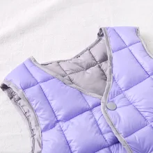 Детский жилет коллекция года, осенне-зимняя одежда стиль, для мужчин и женщин, для детей, тонкий детский пуховый хлопковый теплый жилет
