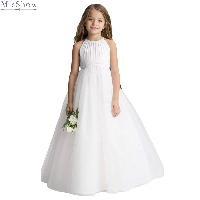 chiffon flower girl dresses ivory