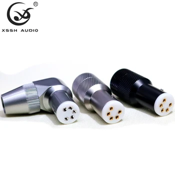 

XSSH audio Pure Copper Rhodium Gold Plated 5 Pin pins Female Enthusiast XLR balance Connector Record Gramophone Phone Terminal