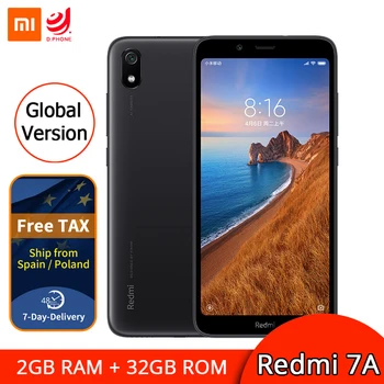 Перейти на Алиэкспресс и купить Xiaomi Redmi 7A 3GB 32GB смартфон 5,45 дюймSnapdragon 439 4000mAh аккумулятор 12MP камера глобальная Rom 4G мобильный телефон