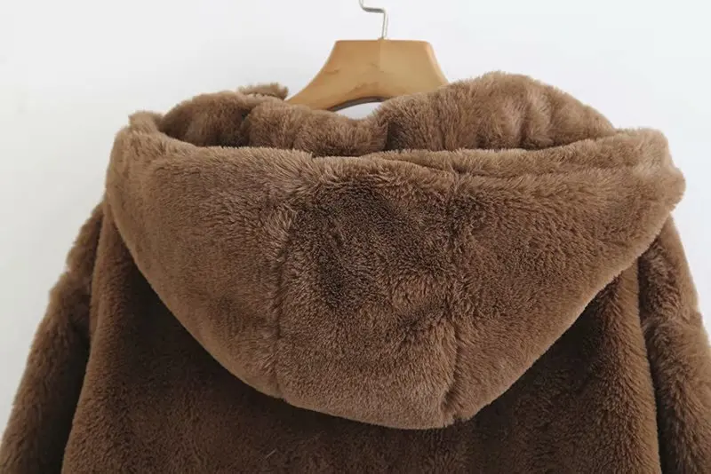 30xl-8406 Европа и Америка женское платье 18 осень и зима стиль Искусственный мех одежда пальто с капюшоном
